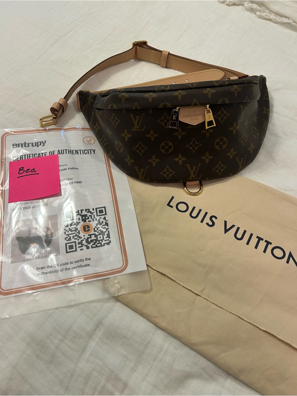 Louis Vuitton Monogram Canvas Crossbody Belt Bag in Brown